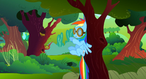 Rainbow thrown against a tree S01E10