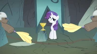 Not the kind of water she expected but Rarity isn't one to complain.