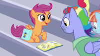 Scootaloo telling Rainbow's Wonderbolt story S7E7