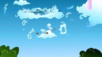 Filly Rainbow Dash and the colts racing in the sky S1E23
