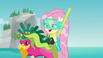 Fluttershy catches the 'sea monster' EGDS17