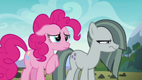 Marble Pie glaring at Limestone Pie S8E3