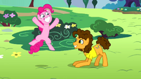 Pinkie Pie and Cheese super-happy S4E12