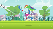 Rainbow Dash energetic soccer kick EG