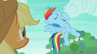 Rainbow Dash practicing her poses S8E9