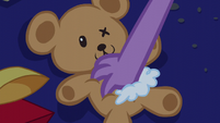 Spike grabs the teddy bear S5E12