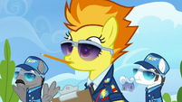 Spitfire with a pencil in her mouth S6E24