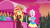 Sunset and Pinkie Pie getting churros EGSBP