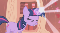 Twilight giving Spike a mustache S1E06