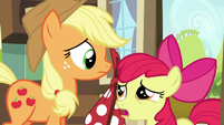 Apple Bloom suggest Applejack to tell the map to wait a few days S5E17