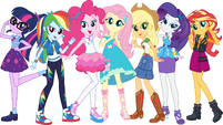 MLP Equestria Girls Digital Series full group pose 3