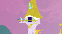 Princess Celestia guarding Canterlot during the day