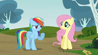 Rainbow greets Pinkie S3E3