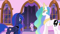 Starlight joins Celestia and Luna on the balcony S7E10