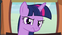 Twilight Sparkle looks annoyed at Starlight S6E16