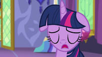 Twilight sighing in defeat S6E6