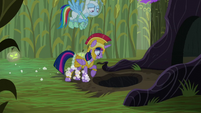 Twilight stops running in front of a hole S5E21