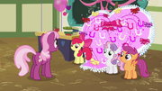 CMC showing Cheerilee the card S2E17