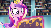 Cadance reads the Spell of Relic Reconstitution S6E2