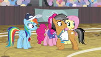 Rainbow and Quibble hear Wind Sprint S9E6