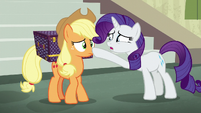 Rarity asking if Applejack is alright S5E16