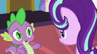 Spike looking behind Starlight Glimmer S7E1