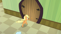 Applejack outside the surgery theater door S6E23