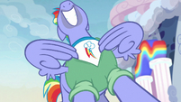 Bow Hothoof reveals his Rainbow Dash shirt S7E7