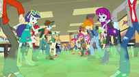 Canterlot High cafeteria clouded in green mist (new version) EG2