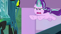 Starlight Glimmer leaping at Chrysalis S9E24