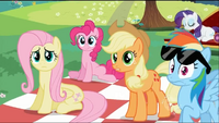 The ponies see Twilight while she is worried S2E03