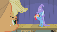 Applejack doesn't approve TrixJack ship.