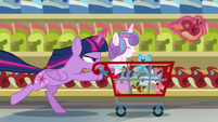 Twilight races through the store collecting toys S7E3
