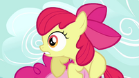 Apple Bloom on top of Pinkie Pie S2E18