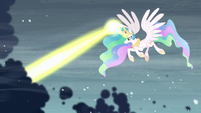 Celestia clearing the storm clouds S6E2
