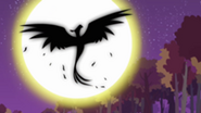 Phoenix rising in front of the moon S2E21