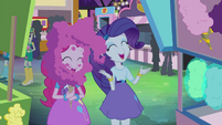 Pinkie Pie and Rarity laughing together EG2