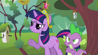 Twilight concerned and Spike fuming S03E10