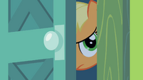 Applejack peeking through door crack S2E06