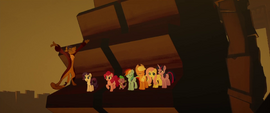 Capper and ponies riding a water wheel MLPTM