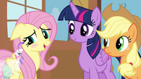 Fluttershy blushing "I'd rather not say" S4E16