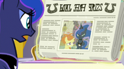 Princess Luna reading the Foal Free Press S7E10