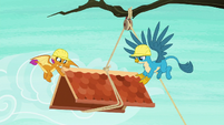 Smolder and Gallus move roof to the left S8E9