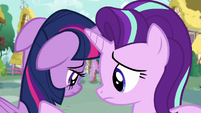 Starlight consoling a discouraged Twilight S7E14