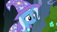 Trixie making a nervous scrunchy face S7E17