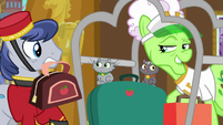 Applesauce flirting with Bell Hop Pony S8E5