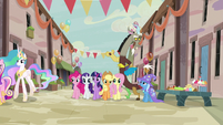 Discord talks with Trixie as Mane Six join the party S6E26