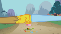 Rainbow Dash and Gilda hoof-bump S1E05