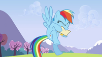 Rainbow biting letter S3E7