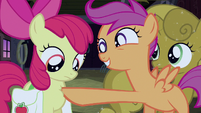 Scootaloo poke & smile S3E4